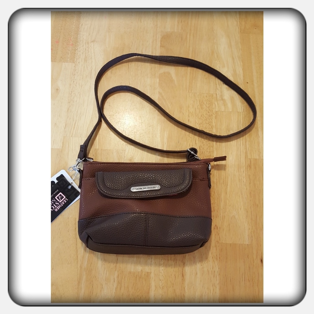 NWT Stone Mountain Brown East West 3 In 1 Purse